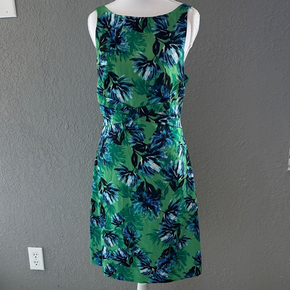 Banana Republic Green and Blue Floral Mini Dress